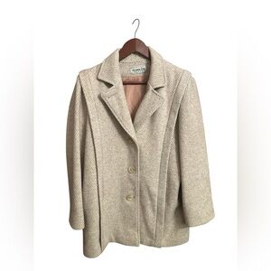 VTG Wool Jacket Women’s Herman Kay Made in USA Old Money Peacoat Size 8P